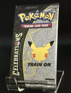 Pokemon Celebrations 25th Anniversary Booster Pack - Factory Sealed - Train On! - Image 1