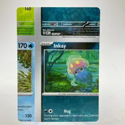 Pokemon Error Miscut Card Inkay Reverse Holo Obsidian Flames 137/197 LP - Image 1