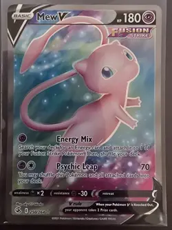 Pokemon TCG Mew V Full Art Holo Ultra Rare Card 250/264 Fusion Strike NM - Image 1