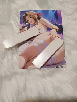 Aerith Gainsborough Final Fantasy Waifu double sided Trading Card PEEKA BOO - Image 1