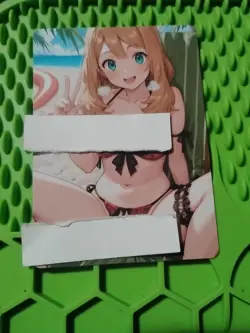 Serena Trainer Goddess Anime Waifu Poke Double Sided Trading Card PEEKA BOO - Image 1