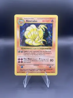 Ninetales Holo Unlimited Rare Pokemon TCG Card 12/102 Base Set - Image 1