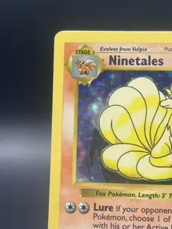 Ninetales Holo Unlimited Rare Pokemon TCG Card 12/102 Base Set - Image 2