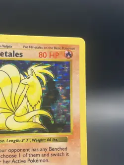 Ninetales Holo Unlimited Rare Pokemon TCG Card 12/102 Base Set - Image 3