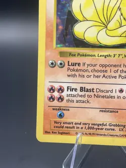 Ninetales Holo Unlimited Rare Pokemon TCG Card 12/102 Base Set - Image 4