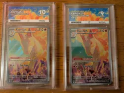 2x Pokemon TCG ACE Graded Cards Bundle RAPIDASH #189 Destined Rivals - Image 1