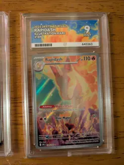 2x Pokemon TCG ACE Graded Cards Bundle RAPIDASH #189 Destined Rivals - Image 3