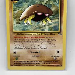 Kabuto 50/62 1st Edition Fossil Set 1999 Pokemon Common Card - Image 3