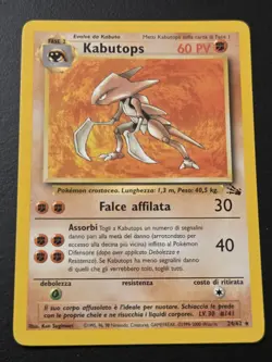 Pokemon TCG Kabutops Card 24/62 Fossil, Regular Non-Holo Rare - Image 1