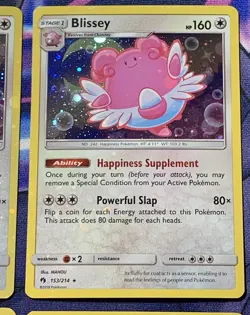 Lot of 4 Blissey 153/214 Cosmos Holo Bleed Error Pokemon Card Lost Thunder NM - Image 3
