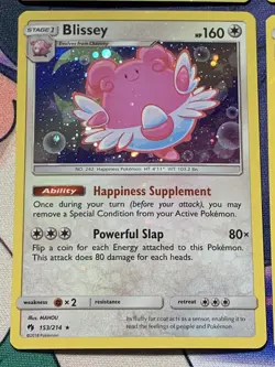 Lot of 4 Blissey 153/214 Cosmos Holo Bleed Error Pokemon Card Lost Thunder NM - Image 4