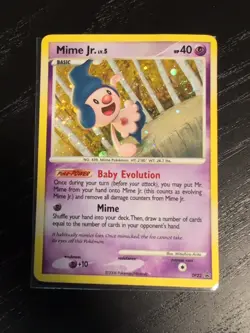 Mime Jr DP22 Black Star Promo Holo With Swirl Pokemon Card LP Condition - Image 1