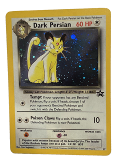 Dark Persian 17 Holo Black Star Promo WOTC Pokemon Card Excellent LP-NM - Image 1