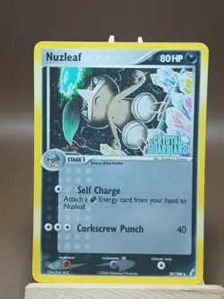 HP Pokemon Card - Nuzleaf - 39/100 - EX Crystal Guardians - 2006 Stamped Holo - Image 1