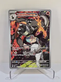 Pokemon TCG Team Rockets Houndoom Illustration Rare Card 191/182 Destined Rivals - Image 1