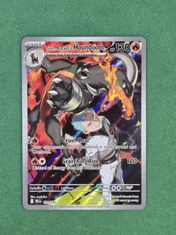 Pokemon TCG Team Rockets Houndoom Illustration Rare Card 191/182 Destined Rivals - Image 2