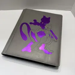 Huge Binder Collection Lot of 360 Pokemon Cards Mixed with Mewto Leather Binder - Image 1