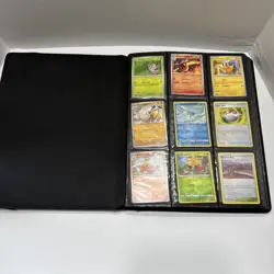 Huge Binder Collection Lot of 360 Pokemon Cards Mixed with Mewto Leather Binder - Image 2