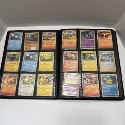 Huge Binder Collection Lot of 360 Pokemon Cards Mixed with Mewto Leather Binder - Image 3