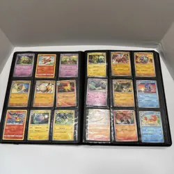 Huge Binder Collection Lot of 360 Pokemon Cards Mixed with Mewto Leather Binder - Image 4