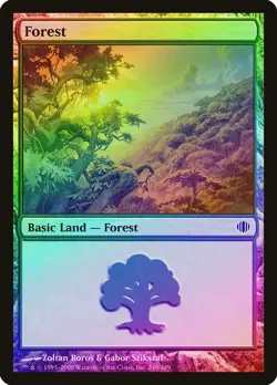 Forest (248) FOIL Shards of Alara NM Basic Land MAGIC GATHERING CARD ABUGames - Image 1