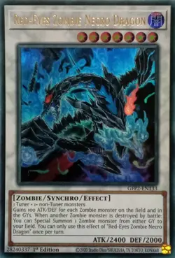 GFP2-EN133 RED-EYES ZOMBIE NECRO DRAGON ULTRA RARE 1ST EDITION YuGiOh CARD - Image 1