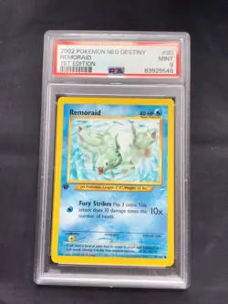Pokemon Cards: 1st Edition Neo Destiny Common: Remoraid 80/105: PSA 9 - Image 1