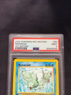 Pokemon Cards: 1st Edition Neo Destiny Common: Remoraid 80/105: PSA 9 - Image 3