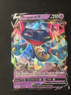 Dragapult V # 092/192 Rebel Clash Holo Full Art Pokemon TCG Card - Image 1