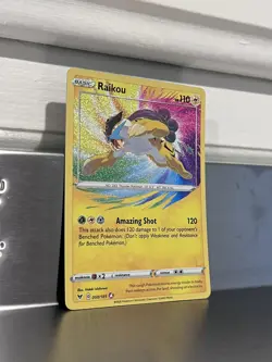 Raikou 50/185 Amazing Rare Holo Pokemon Card TCG Vivid Voltage Sword & Shield - Image 2