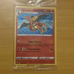 Pokemon Special Delivery Charizard SWSH075 Promo Card Holo Sealed - Image 1