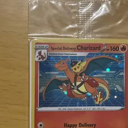 Pokemon Special Delivery Charizard SWSH075 Promo Card Holo Sealed - Image 3
