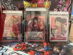 One Piece Card Game Super Pre Release STO1-001 Monkey.D. Luffy Leader - Image 1