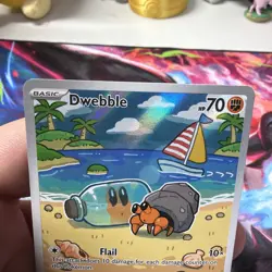Dwebble 129/086 Black Bolt Pokemon TCG Card Fresh From Pack NM - Image 2