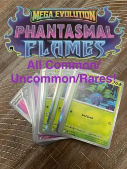 Phantasmal Flames Complete Base Set - ALL Common, Uncommon, and Rare cards - Image 1
