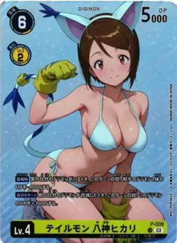 Hikari Yagami DIGIMON Holo Custom Art Goddess Story Anime Collectible Card - Image 1