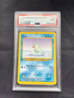 Pokemon Cards: 1st Edition Neo Destiny Common: Seel 81/105: PSA 9 - Image 1