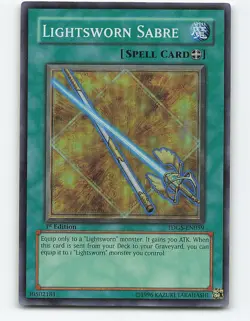 Lightsworn Sabre #TDGS-EN059 Super Rare 1st Edition Yugioh Card - Image 1