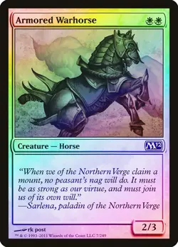 Armored Warhorse FOIL Magic 2012 / M12 PLD White Common MAGIC CARD ABUGames - Image 1