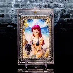 Jessie Silver Metal Framed Waifu Trading Card Jewel Encrusted Pokemon BC-02 - Image 1