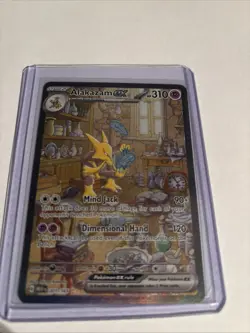 Pokemon TCG Alakazam EX 201/165 Scarlet & Violet Holo Card Special Illus Rare - Image 1