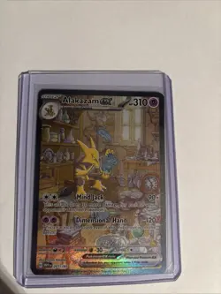 Pokemon TCG Alakazam EX 201/165 Scarlet & Violet Holo Card Special Illus Rare - Image 3