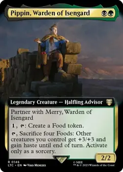 MTG PIPPIN, WARDEN OF ISENGARD EXTENDED ART Lord of the Rings NM - Image 1
