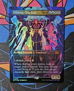 Oildeep Gearhulk NM Borderless Foil MTG Aetherdrift Unplayed Magic Gathering - Image 1