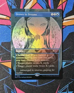 Drown In Dreams 1668 NM Rainbow Foil MTG Peach Momoko Secret Lair Unplayed Magic - Image 1