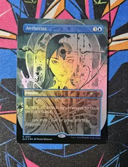 Aetherize 1667 NM Rainbow Foil MTG Secret Lair Peach Momoko Unplayed Magic - Image 1