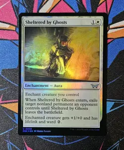 Sheltered by Ghosts NM Foil MTG Duskmourn: House of Horror DSK Unplayed Magic - Image 1