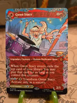 MTG Gwen Stacy Marvel's Spider-Man Regular Borderless Mythic NM - Image 1