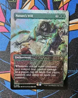 Nature's Will NM Anime Borderless Confetti Foil MTG Wilds of Eldraine WOT Magic - Image 1