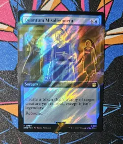 Quantum Misalignment NM Extended Art Surge Foil MTG Doctor Who Unplayed Magic - Image 1